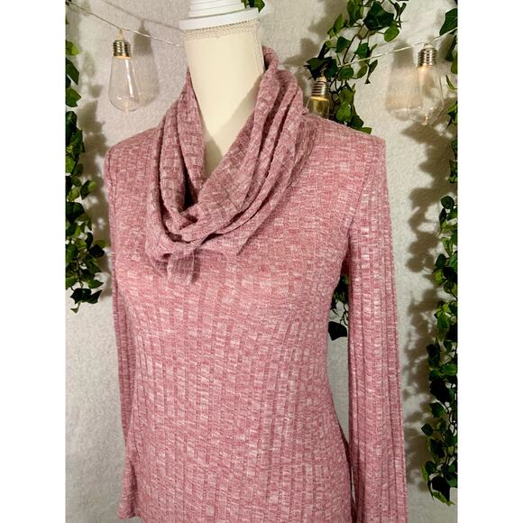 Cupio Cowl Neck Top Size Small Drapey Asymmetrical Tunic Pullover - Picture 2 of 9